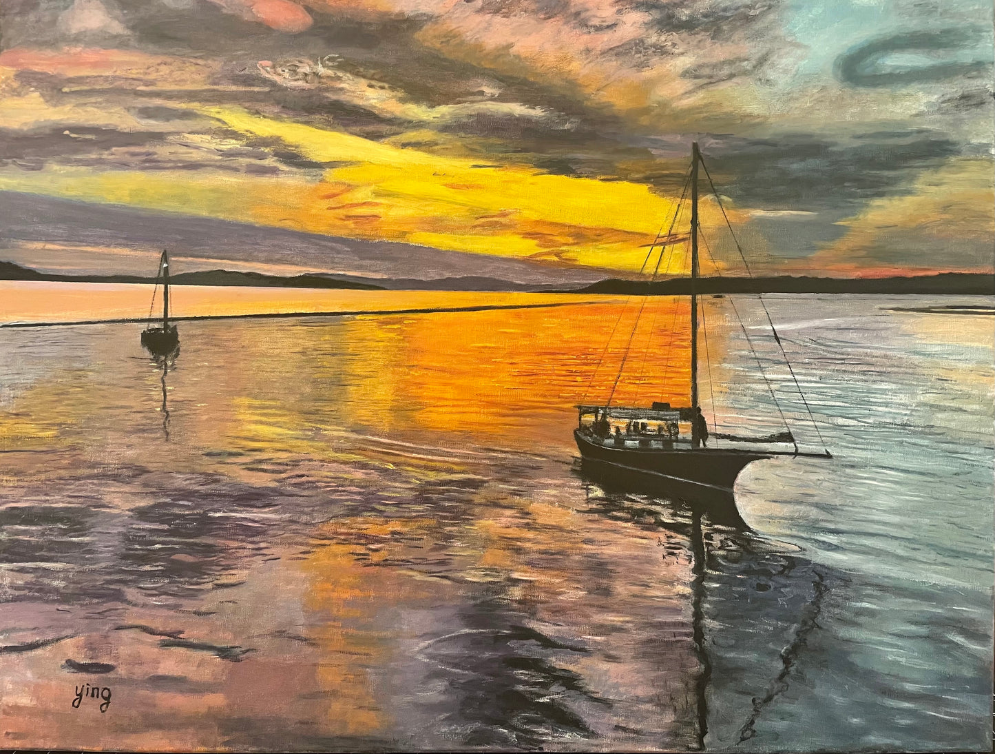 Sunset Oil Painting